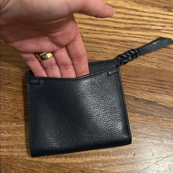 Fossil Wallet Mini Navy Blue Cowhide Leather Zip & Snap Closures - Picture 3 of 6